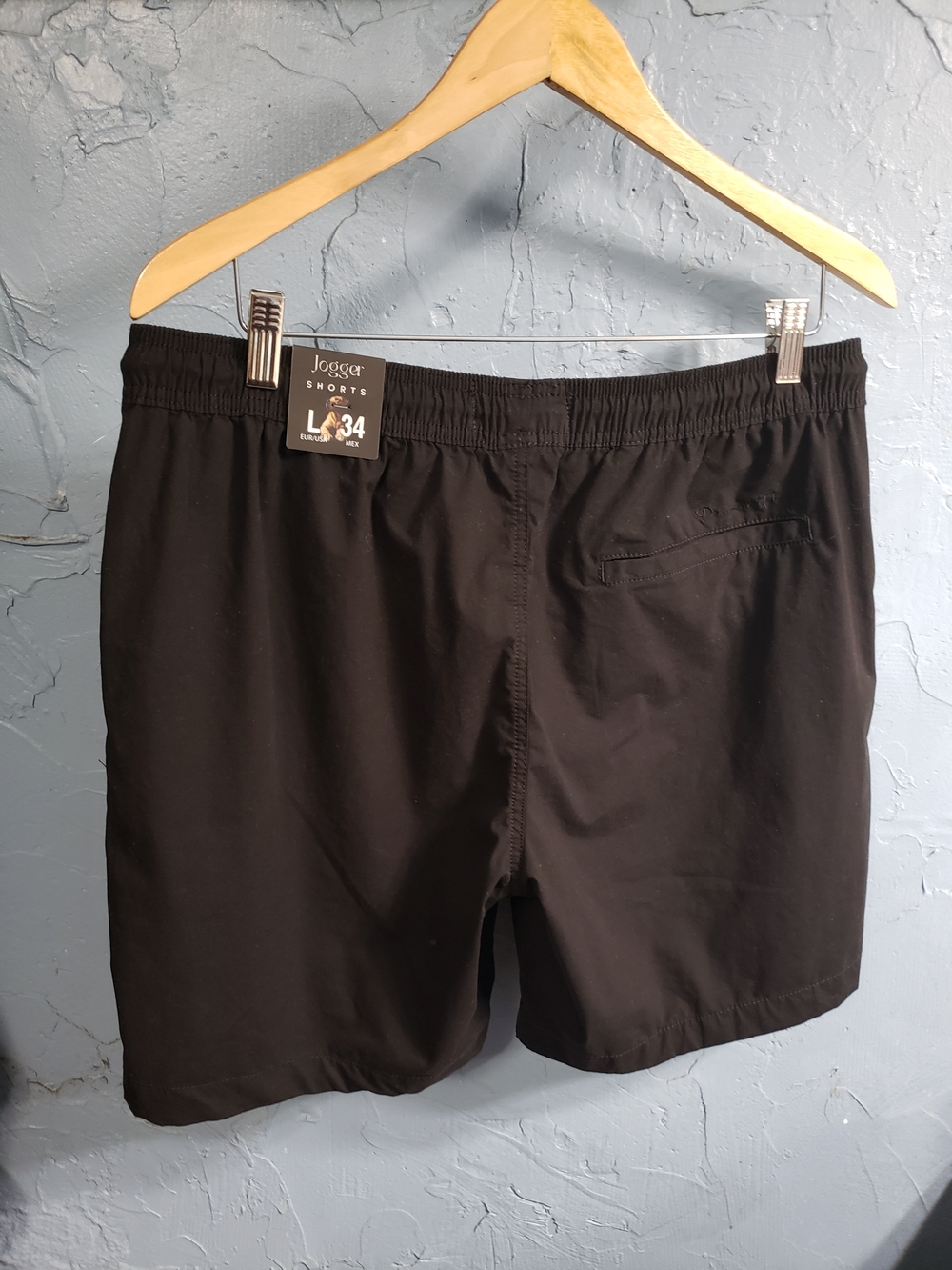 Denim And Flower  Jogger Sports Black Men's Swim/Active Shorts - Size L 34